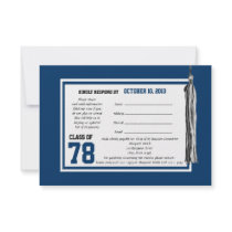 Class Reunion Response Card Custom Announcements