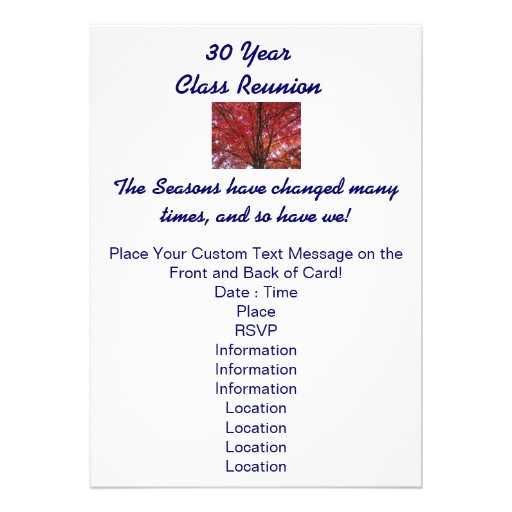 Class Reunion School Reunion Invitation Cards