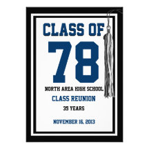 Class Reunion with changable colors Invite