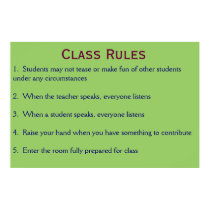 Class Rules posters