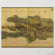 Classic 1805 Antiquarian Map of Hispaniola Custom Flyer