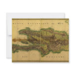 Classic 1805 Antiquarian Map of Hispaniola Personalized Announcement