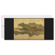 Classic 1805 Antiquarian Map of Hispaniola Customized Rack Card