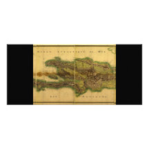 Classic 1805 Antiquarian Map of Hispaniola Customized Rack Card