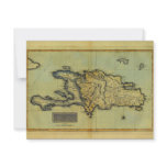 Classic 1823 Antiquarian Map of Hispaniola &amp; Haiti Personalized Invitations