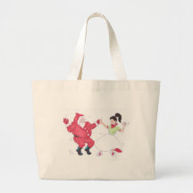 Classic 1950s Jive Dancing Christmas Canvas Bag