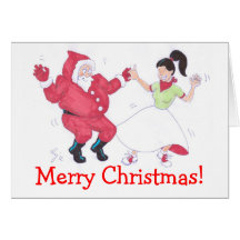 Classic 1950s Jive Dancing Christmas card