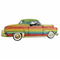 Classic 2 door hard top custom car photo sculptures