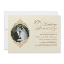 Classic 50th Anniversary Photo Invitations