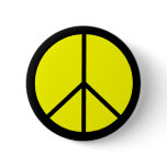 Classic 60s Groovy Peace Symbol Pinback Button