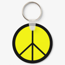 Classic 60s Groovy Peace Symbol keychains