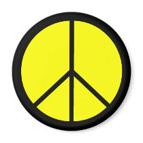 Classic 60s Groovy Peace Symbol magnets by makelovenotwar Classic 60s Groovy Peace Symbol magnets