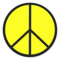 Classic 60s Groovy Peace Symbol stickers