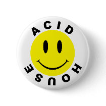 Classic Acid House Smiley Button
