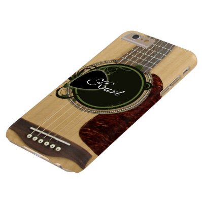 Classic Acoustic Guitar with custom monogram name Barely There iPhone 6 Plus Case