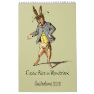 Classic Alice in Wonderland Calendar 2012 calendar