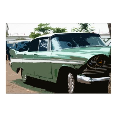 classic american car in cuba poster by ambrosebrown