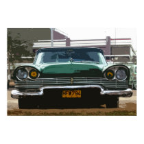 classic american car in cuba posters