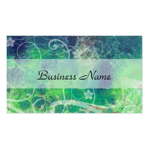 Classic and Elegant in Green Business Card Templates (front side)