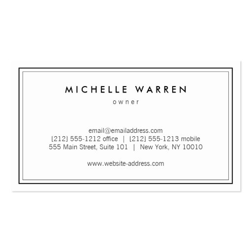 Classic Apothecary Holistic Medicine White Business Cards (back side)