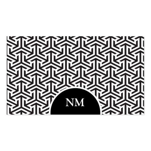 Classic Arrow Weave Pattern Business Card (front side)