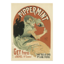 Classic Art Nouveau Posters - Pippermint Drink posters