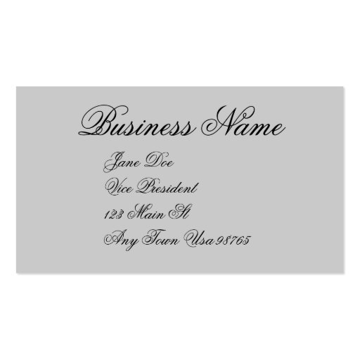 Classic Art print Business Card (back side)