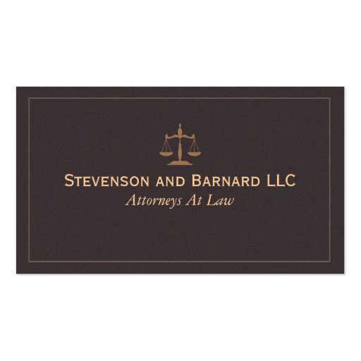 Classic Attorney Business Card (front side)