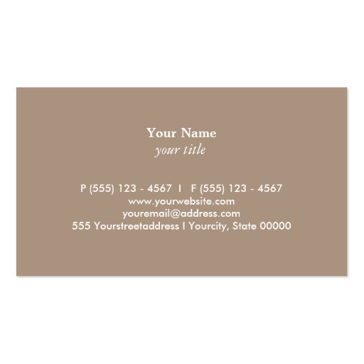 Classic Attorney Business Card (back side)