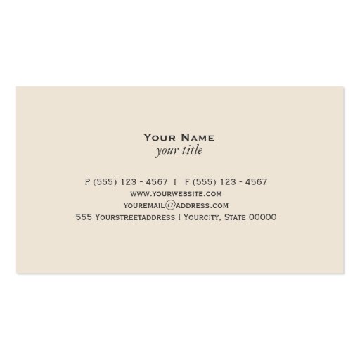 Classic Attorney Faux Linen Business Card (back side)