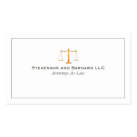 Classic Attorney Justice Scale  Business Card