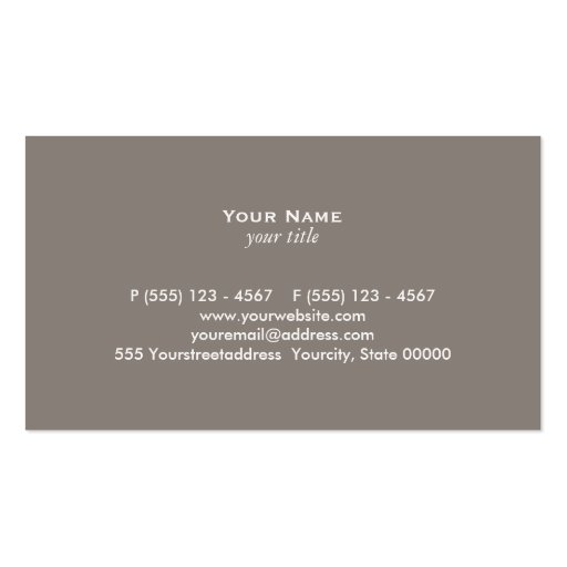 Classic Attorney Justice Scale  Business Card (back side)