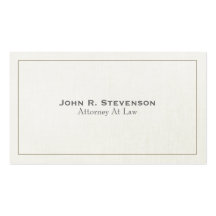 Classic Attorney Soft Linen Look Business Cards