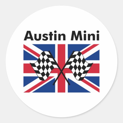 Classic Austin Mini Classic Round Sticker Zazzle