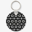 classic B+W pattern keychain keychain