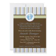 Classic Baby Feet Baby Shower Invitation