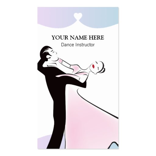 Classic Ballroom Dance Instructor Business Business Cards (front side)