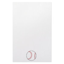 classic baseball design custom stationery