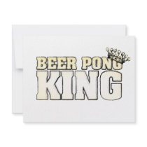 Classic Beer Pong King invitations