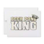 Classic Beer Pong King Custom Invitations
