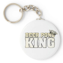 Classic Beer Pong King Key Chain