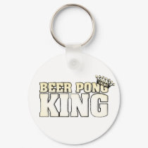 Classic Beer Pong King keychains
