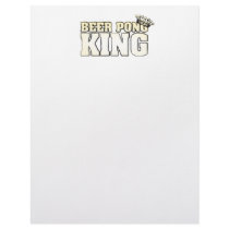 Classic Beer Pong King Personalized Letterhead