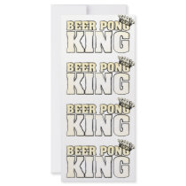 Classic Beer Pong King Full Color Rack Card