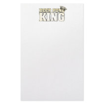 Classic Beer Pong King Custom Stationery