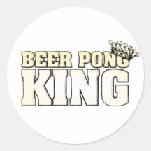 Classic Beer Pong King Stickers