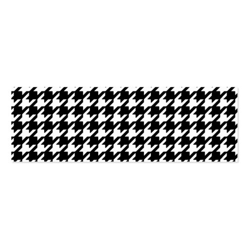 Classic Black and White Houndstooth Pattern Business Card (front side)