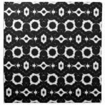 classic black and white pattern cloth napkin