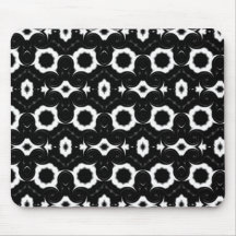 classic black and white pattern mousepad