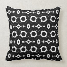 classic black and white pattern pillow